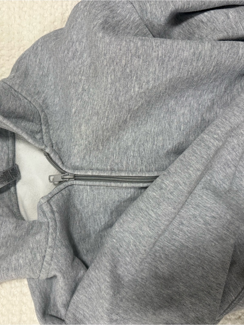 SKIMS Light Heather Gray Zip Hoodie & pants - Picture 9 of 10